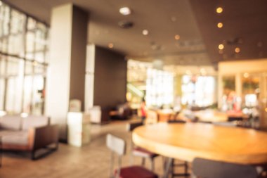 Soyut bulanıklık ve ufuk kahvaltı büfesi otel Restoran iç arka plan - Vintage filtre için