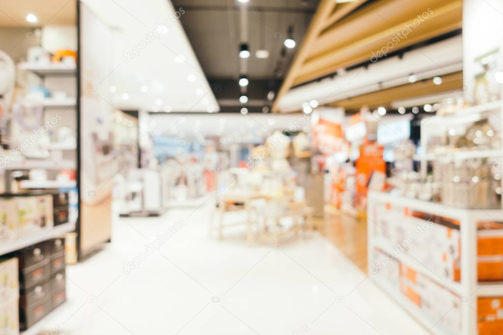 Abstract blur shopping mall of deparmet store interior for background