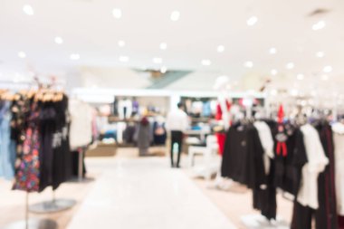 Arkaplan için mağaza içindeki soyut bulanıklık ve odaklanmış alışveriş merkezleri