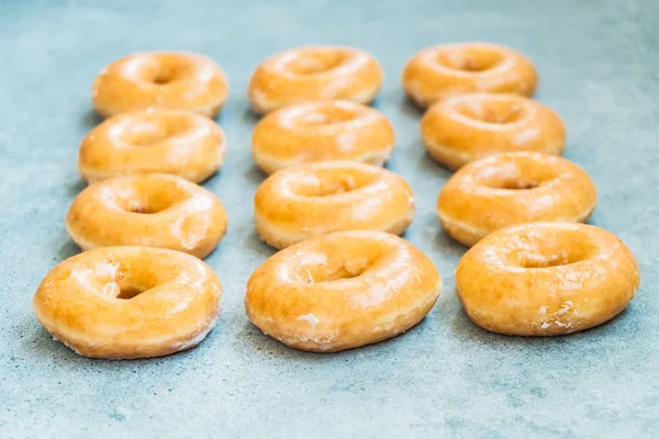 Söta Dessert Med Många Donut Ohälsosam Mat Stil — Stockfoto