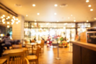 Bulanıklık kafe ve Restoran iç arka plan - Vintage filtre için