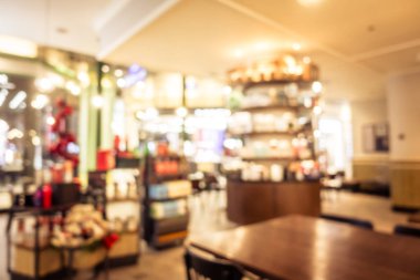 Soyut bulanıklık ve ufuk kahvaltı büfesi otel Restoran iç arka plan - Vintage filtre için