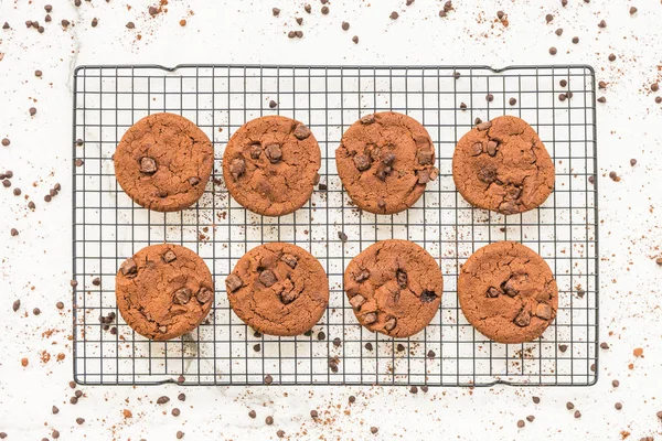 Sweet Dessert Chocolate Chip Cookies — Stock Photo, Image