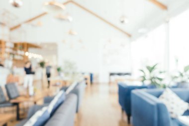 Bulanıklık restoran ve kafe Cafe iç arka plan - Vintage filtre için