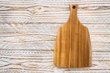 Kopya alanı ile ahşap arka plan ağaç kesme tahtasında