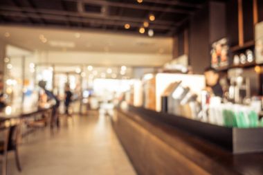 Soyut bulanıklık kahvehane kafe ve Restoran için arka plan - Vintage filtresi iç