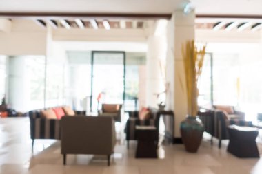 Soyut bulanıklık ve ufuk güzel lüks otelin lobi ve arka plan için iç salon