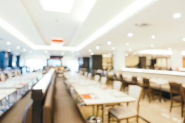 Soyut bulanıklık ve ufuk kahvaltı büfesi otel Restoran iç arka plan - Vintage filtre için