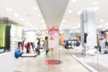 Arkaplan için mağaza içindeki soyut bulanıklık ve odaklanmış alışveriş merkezleri