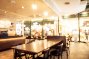 Soyut bulanıklık ve ufuk kahvaltı büfesi otel Restoran iç arka plan - Vintage filtre için