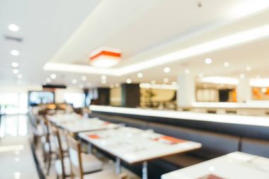 Soyut bulanıklık ve ufuk kahvaltı büfesi otel Restoran iç arka plan - Vintage filtre için