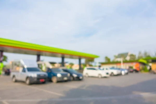 Abstract Blur Defocused Gas Station Background — Stock Photo, Image