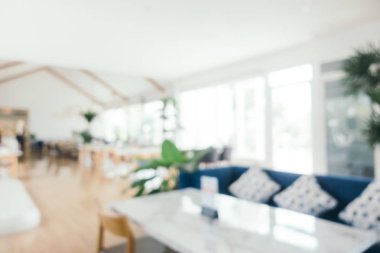 Bulanıklık restoran ve kafe Cafe iç arka plan - Vintage filtre için