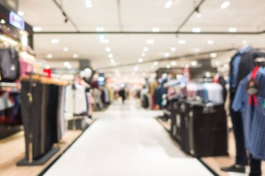 Arkaplan için mağaza içindeki soyut bulanıklık ve odaklanmış alışveriş merkezleri