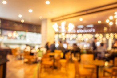 Bulanıklık kafe ve Restoran iç arka plan - Vintage filtre için