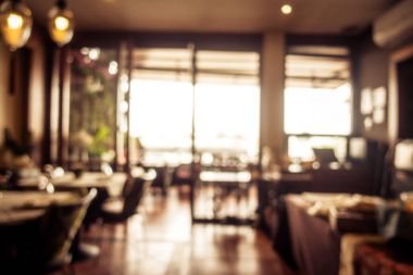 Soyut bulanıklık kahvehane kafe ve Restoran için arka plan - Vintage filtresi iç