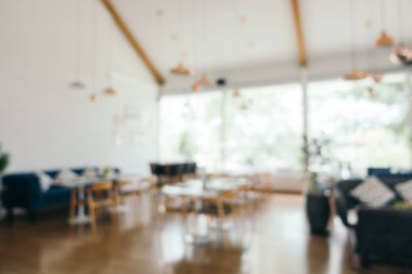 Bulanıklık restoran ve kafe Cafe iç arka plan - Vintage filtre için