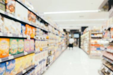 Soyut süpermarket alışveriş merkezi bulanıklık ve arka plan için iç depolamak