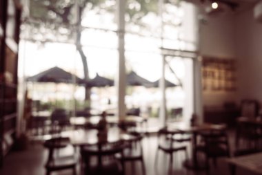 Soyut bulanıklık ve Restoran iç arka plan - Vintage ışık filtresi için defocused