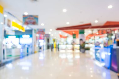 Abstract blur and defocused shopping mall in department store interior for background clipart