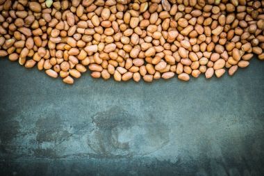 Fıstık kopya alanı için arka plan - sağlıklı gıda kavramı ile