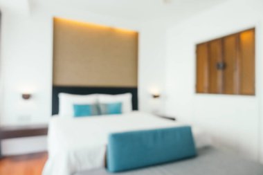 Arka plan için soyut bulanık yatak odası iç mimarisi