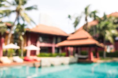 Hotel resort arka plan için soyut bulanıklık yüzme havuzunda