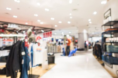Arkaplan için mağaza içindeki soyut bulanıklık ve odaklanmış alışveriş merkezleri