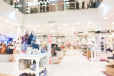 Arkaplan için mağaza içindeki soyut bulanıklık ve odaklanmış alışveriş merkezleri