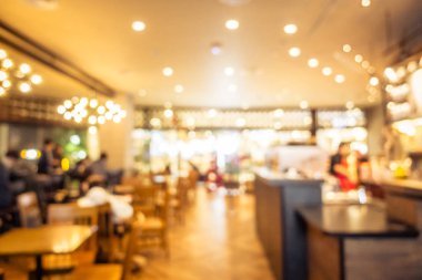 Bulanıklık kafe ve Restoran iç arka plan - Vintage filtre için