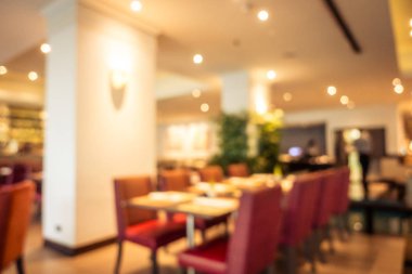 Bulanıklık açık büfe restoran ve kafe iç arka planı için