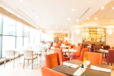 Bulanıklık açık büfe restoran ve kafe iç arka planı için