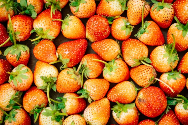 Erdbeerfrucht Texturen Für Hintergrund — Stockfoto