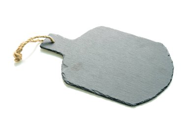 Beyaz arka plan üzerinde izole siyah taş kayrak