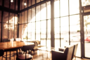 Bulanıklık kafe ve Restoran iç arka plan - Vintage filtre için