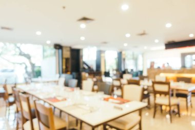 Soyut bulanıklık ve ufuk kahvaltı büfesi otel Restoran iç arka plan - Vintage filtre için