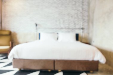 Arka plan için soyut bulanık yatak odası iç mimarisi