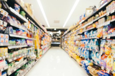 Soyut süpermarket alışveriş merkezi bulanıklık ve arka plan için iç depolamak