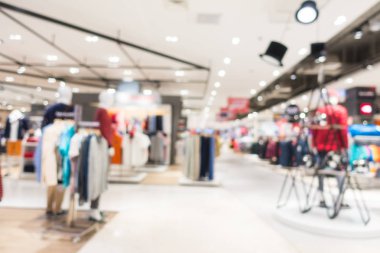 Arkaplan için mağaza içindeki soyut bulanıklık ve odaklanmış alışveriş merkezleri