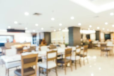 Soyut bulanıklık ve ufuk kahvaltı büfesi otel Restoran iç arka plan - Vintage filtre için