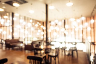 Bulanıklık kafe ve Restoran iç arka plan - Vintage filtre için