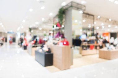 Arkaplan için mağaza içindeki soyut bulanıklık ve odaklanmış alışveriş merkezleri