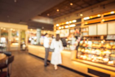 Soyut bulanıklık ve ufuk kahvaltı büfesi otel Restoran iç arka plan - Vintage filtre için