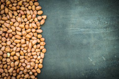 Fıstık kopya alanı için arka plan - sağlıklı gıda kavramı ile