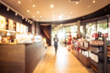 Özgün bulanıklık ve odaklanmış kafe ve restoran iç mimarisi - Vintage Filtresi-