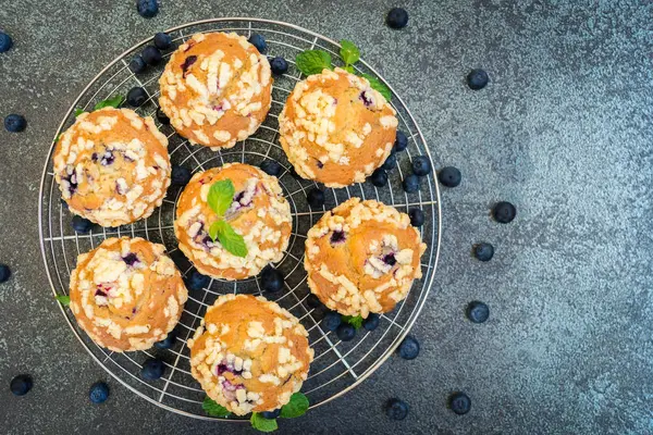 Sweet Dessert Blueberry Muffin Filter Processing — Stock Photo, Image