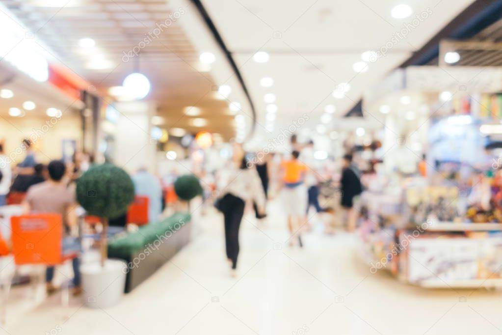 Abstract blur shopping mall interior of department store for background