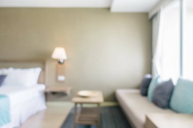 Arka plan için soyut bulanıklık ve ufuk yatak odası iç ve