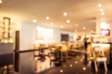 Bulanıklık açık büfe restoran ve kafe iç arka planı için