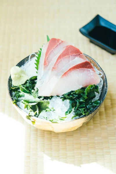 Raw Met Verse Hamachi Vis Vlees Sashimi Japans Eten Stijl — Stockfoto